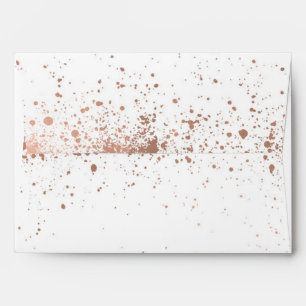 Rose Gold Copper Botanical Glam Modern Wedding Envelope