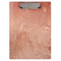 Rose Gold Copper Peach Sand Grain Swirl Metallic