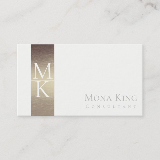 Rose Gold  & Cream  Minimalist Business Card (Front)
