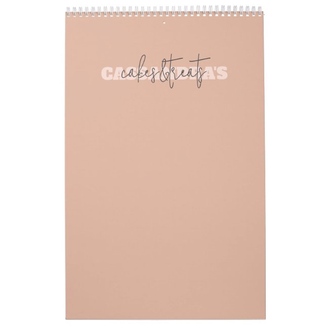 Rose Gold Custom Business  Calendar (Cover)
