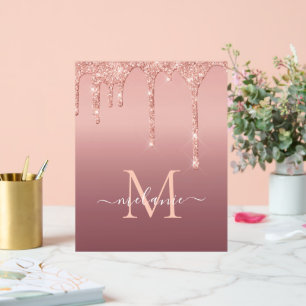 Rose Gold Custom Letter Nom Signes acryliques