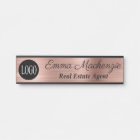 Rose Gold Custom Logo Signs for Office Door