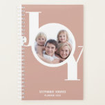 Rose Gold Custom Photo 2023 Planner<br><div class="desc">This modern and stylish 2023 Planner features the word JOY in bold typography on a blush pink, rose gold background.
Easily customizable with your photo, year, and name.</div>