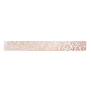 Rose Gold Damask Satin Ribbon