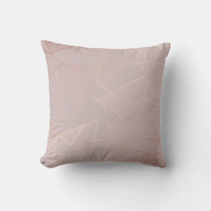 Rose gold decorative background, elegant. throw pillow