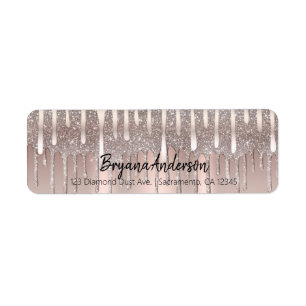 Rose Gold Diamant Pailleté Goutte Rose Glacé Sweet
