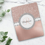 Rose Gold Diamond Bling Monogram Pretty Trendy iPad Cover<br><div class="desc">The design is a photo and the cases are not made with actual glitter, sequins, metals or woods. This design is also available on other models. You may also transfer this design to another product. No actual glitter was used to make this product. This design may be personalized in the...</div>