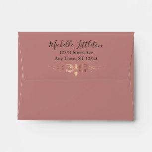  Rose Gold Diamond Pattern  Envelope