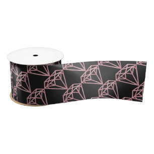 Rose Gold Diamond Satin Ribbon