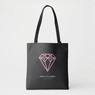 Rose Gold Diamond Tote Bag
