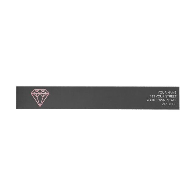 Rose Gold Diamond Wrap Around Label (Individual)