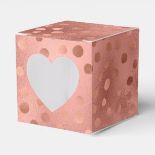 Rose Gold Doodle Dots Favor Box