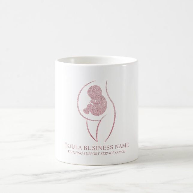 Rose Gold Doula Birth Coffee Mug (Center)