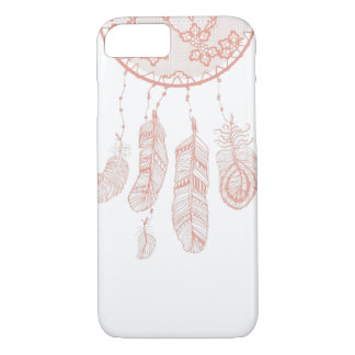Rose Gold Dreamcatcher on Transparent Case