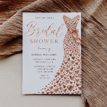 Rose Gold Dress Bridal Shower Digital Or Print