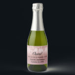 Rose Gold Dripping Glitter 21st Birthday Mini Sparkling Wine Label<br><div class="desc">Add these rose gold dripping glitter mini sparkling wine labels to your sparkling wine bottles.  See our Rose Gold Dripping Glitter collection.  The text can be changed to three lines of whatever you wish.</div>