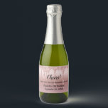 Rose Gold Dripping Glitter 21st Birthday Mini Sparkling Wine Label<br><div class="desc">Add these rose gold dripping glitter mini sparkling wine labels to your sparkling wine bottles.  See our Rose Gold Dripping Glitter collection.  The text can be changed to three lines of whatever you wish.</div>