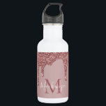 Rose Gold Dripping Glitter Monogram 532 Ml Water Bottle<br><div class="desc">Girly Rose Gold Sparkle Glitter Drips Monogram Water Bottle with fashion faux blush pink/rose gold glitter drips on a chic background with your custom monogram and name. Great for anyone who loves the luxury glam lifestyle. Perfect for your luxury aesthetic! You're dripping in luxury - show it! Please contact us...</div>