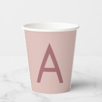 Rose Gold Dust Modern Monogram Initial Letter