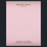 Rose Gold Elegant Background Modern Minimalist Letterhead<br><div class="desc">Rose Gold Elegant Background Modern Minimalist Letterhead.</div>