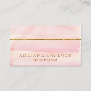 Rose Gold Elegant Day Spa and Salon Pink Business Card