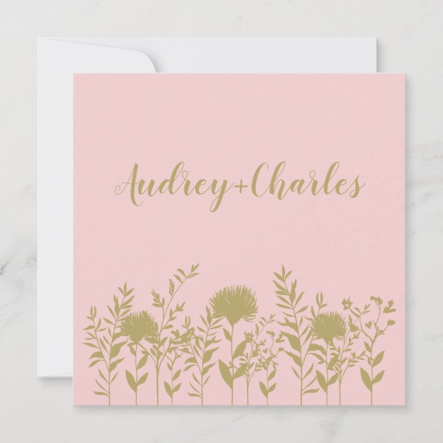 Rose Gold Elegant, Modern and Minimalist Twigs (Front)