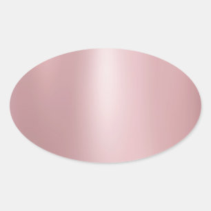Rose Gold Elegant Modern Blank Template Trendy Oval Sticker