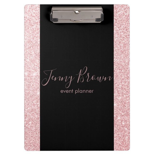 Rose Gold Elegant | Personalized Clipboard (Front)
