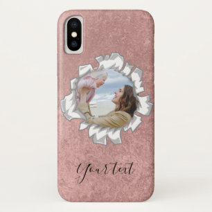 Rose Gold Elegant Personalized Photo Text Case-Mate iPhone Case