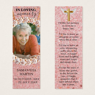 Rose Gold Elegant Photo Memorial Funeral Signet