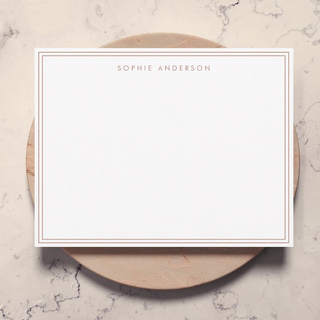 Rose Gold Elegant Sophisticated Border White Card (Creator Uploaded)
