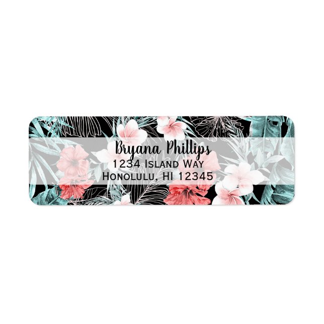 Rose Gold Elegant Tropical Botanique Île Luau (Devant)