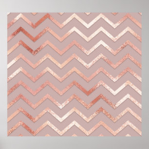 Rose gold: elegant vintage pattern. poster