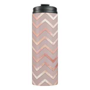 Rose gold: elegant vintage pattern. thermal tumbler