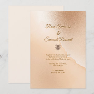 Rose Gold Elegant Wedding Invitation