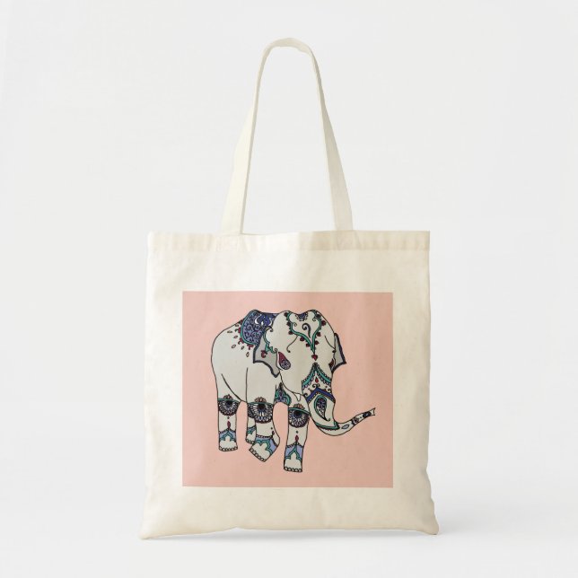 Rose Gold Embellished Elephant Bag (Front)