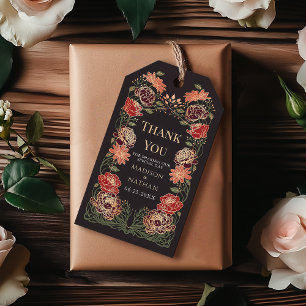 Rose Gold Enchanted Garden Wedding Thank You Gift Tags