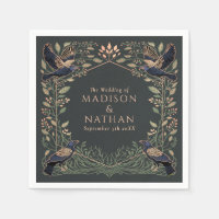 Rose Gold Enchanted Gothic Raven Floral Wedding