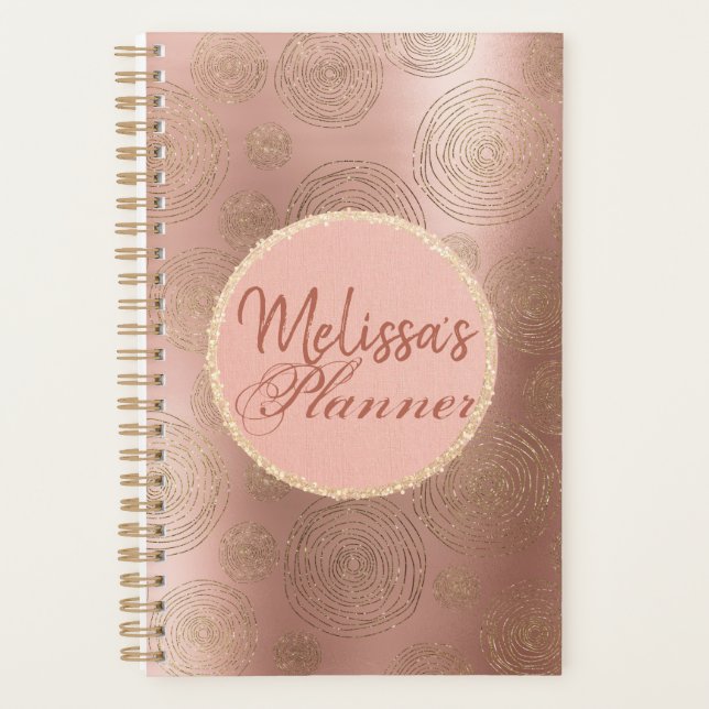 Rose Gold et Parties scintillant Planificateur per (Devant)