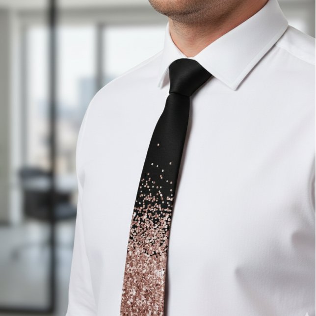Rose Gold Fading Waterfall Ombre Glitter look Tie (Creator Uploaded)