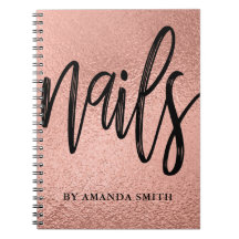 Rose Gold Faux Foil Nails Appointment