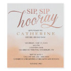 Rose Gold faux Foil, Sip Hooray Bridal Shower