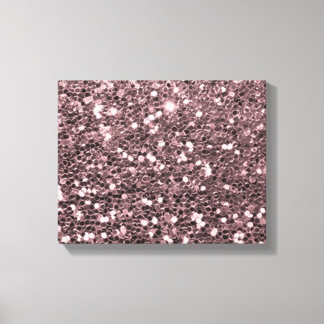 Rose Gold Faux Glitter Sparkles Canvas Print (Front)
