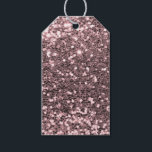 Rose Gold Faux Glitter Sparkles Gift Tags<br><div class="desc">Glamourous large rose gold faux glitter.
PLEASE NOTE: These are flat printed graphics - no raised parts.</div>