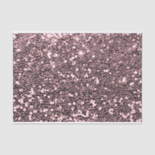 Rose Gold Faux Glitter Sparkles Tissue Paper