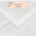 Rose gold floral greenery return address<br><div class="desc">A rose gold,  blush background. Decorated with a rose gold and blush pink rose,  floral and eucalyptus greenery and faux gold foliage.  Personalize and add your name and address. Black letters.</div>