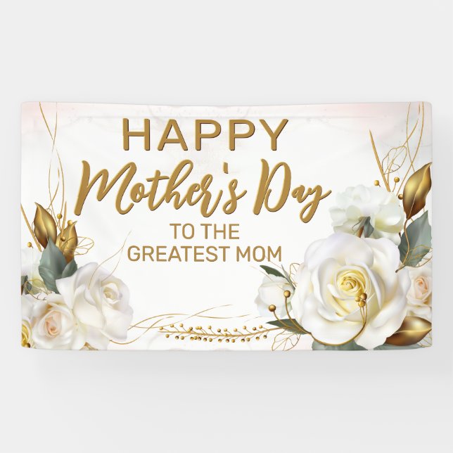 Rose Gold Floral | Mother's Day Banner (Horizontal)