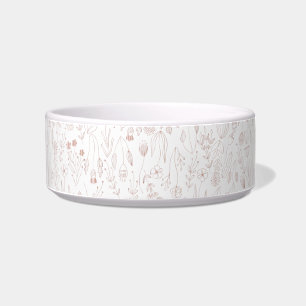 Rose Gold Floral Pattern Bowl