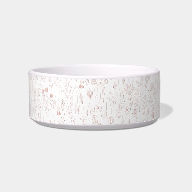 Rose Gold Floral Pattern Bowl (Front)