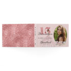 Rose Gold Floral & Photo Quinceañera Personalized